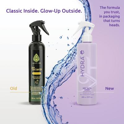 Show full view: Hydra Retail Dry Bath Cat & Dog Deodorizer Spray, 8.12-fl oz bottle slide 2 of 5