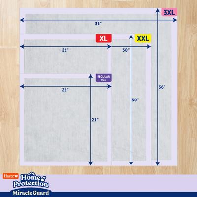 Show full view: Hartz Miracle Guard Lavender Scented Max Absorbency Odor Eliminating Dog Pads, Regular, 50 count slide 7 of 10