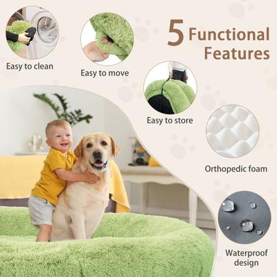 Show full view: LovMor Oversized Human Dog Bed, Green slide 5 of 10