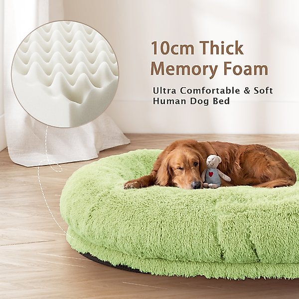 Show full view: LovMor Oversized Human Dog Bed, Green slide 2 of 7