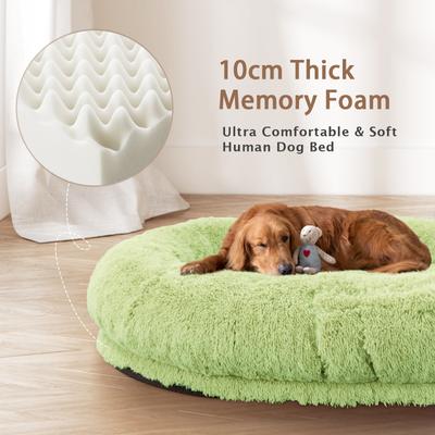 Show full view: LovMor Oversized Human Dog Bed, Green slide 3 of 10