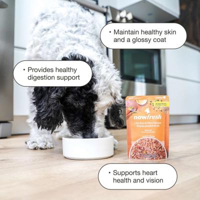 Show full view: Now Fresh Ground Chicken & Rice Dinner Wet Dog Food, 2.8-oz pouch, case of 12 slide 4 of 11
