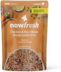 Now Fresh Ground Chicken & Rice Dinner Wet Dog Food, 2.8-oz pouch, case of 12