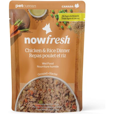 Now Fresh Now Fresh Ground Chicken & Rice Dinner Wet Dog Food, 2.8-oz pouch, case of 12