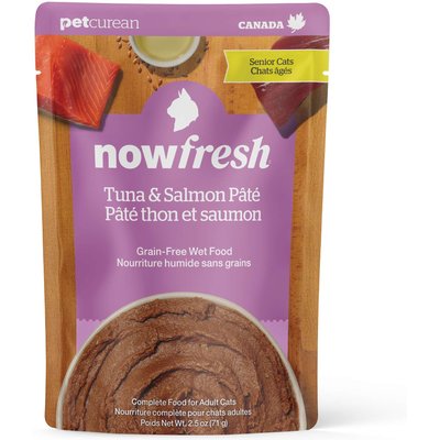 Now Fresh Now Fresh Grain-Free Tuna & Salmon Pate Senior Wet Cat Food, 2.5-oz pouch, case of 12