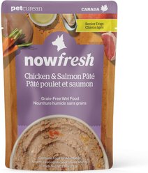 Now Fresh Grain-Free Chicken & Salmon Pate Senior Wet Dog Food, 2.8-oz pouch, case of 12