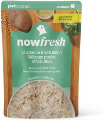Now Fresh Grain-Free Shredded Chicken & Broth Blend Small Breed Wet Dog Food, 2.8-oz pouch, case of 12