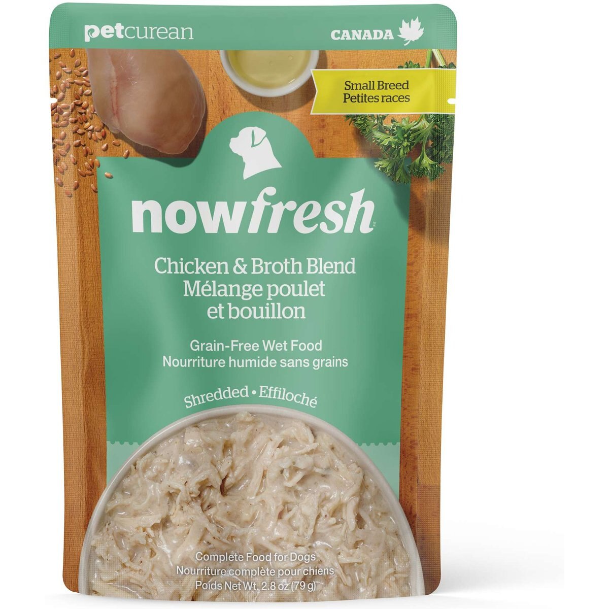 Now Fresh Grain-Free Shredded Chicken & Broth Blend Small Breed Wet Dog Food, 2.8-oz pouch, case of 12