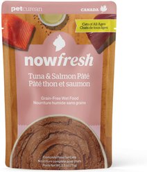 Now Fresh Grain-Free Tuna & Salmon Pate Wet Cat Food, 2.5-oz pouch, case of 12