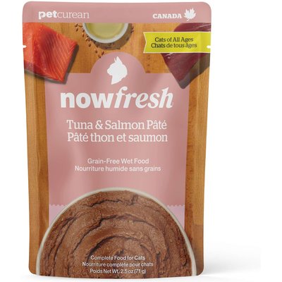 Now Fresh Now Fresh Grain-Free Tuna & Salmon Pate Wet Cat Food, 2.5-oz pouch, case of 12
