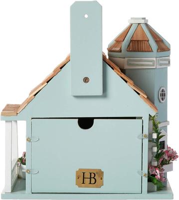 Show full view: Home Bazaar Flower Pot Cottage Birdhouse, Blue slide 5 of 5