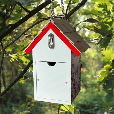 Show full view: Home Bazaar Cardinals & Dogwood Cottage Birdhouse, Red slide 3 of 4