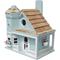 Show in main carousel: Home Bazaar Flower Pot Cottage Birdhouse, Blue slide 1 of 5