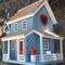 Show in main carousel: Home Bazaar Lovers Lane Cottage Birdhouse, Blue slide 2 of 2