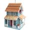 Show in main carousel: Home Bazaar Lovers Lane Cottage Birdhouse, Blue slide 1 of 2