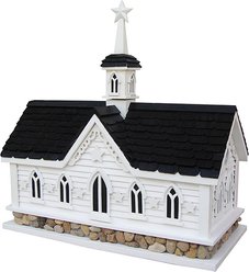 Home Bazaar Star Barn Birdhouse, White