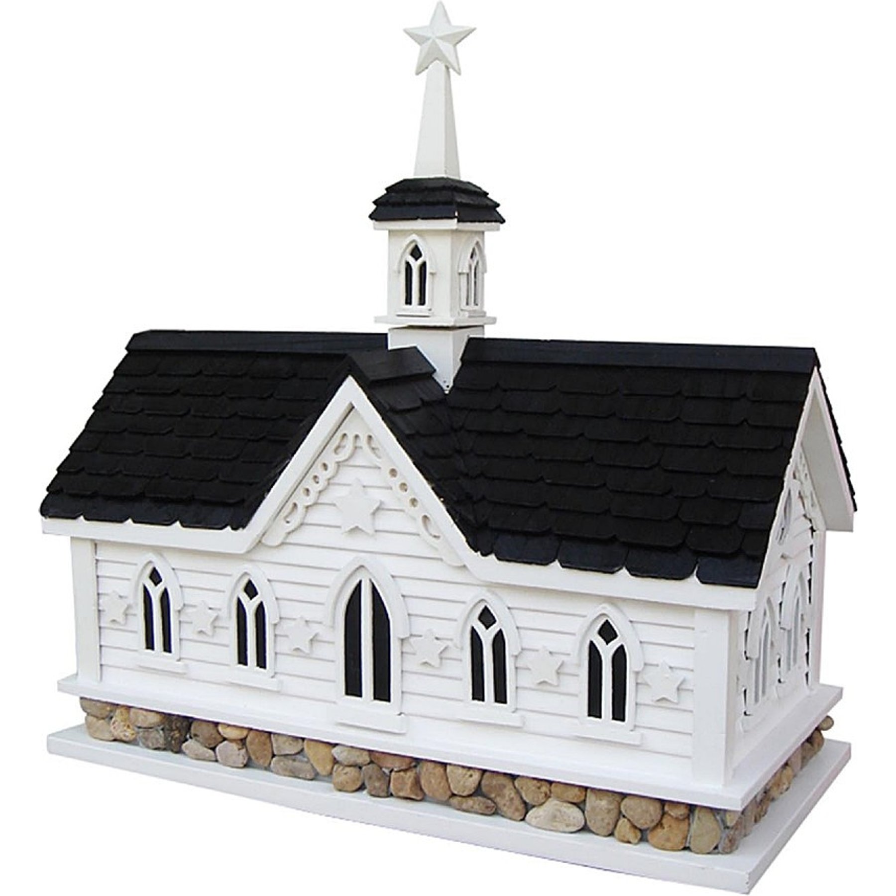 Home Bazaar Star Barn Birdhouse, White