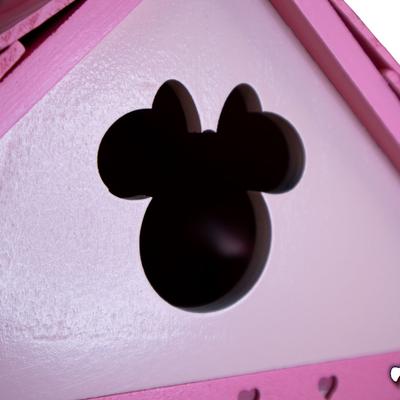 Show full view: Home Bazaar Minnie Cottage Birdhouse, Pink slide 6 of 9