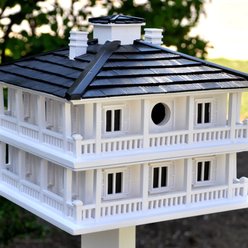 Home Bazaar Club House Birdhouse, White slide 2 of 2