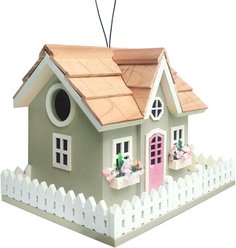 Home Bazaar Snug Harbor Cottage Birdhouse, Green