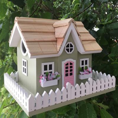 Show full view: Home Bazaar Snug Harbor Cottage Birdhouse, Green slide 3 of 3
