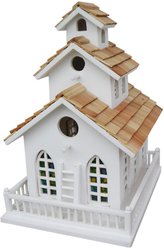 Home Bazaar Chapel Bell Birdhouse, White