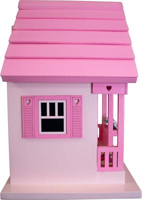 Show full view: Home Bazaar Minnie Cottage Birdhouse, Pink slide 3 of 9