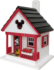 Home Bazaar Mickey Cottage Birdhouse, Red