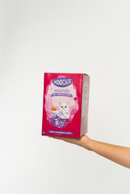 Show full view: Moochie Tuna & Salmon Recipe Lickable Cat Treats, 2.2-lb box, case of 60 slide 6 of 6