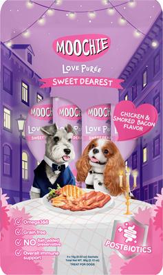 Show full view: Moochie Chicken & Smoked Bacon Recipe Lickable Dog Treats, 2.2-lb box, case of 12 slide 3 of 6