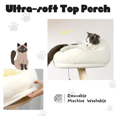 Show full view: KAMABOKO Charming Flower 64.2-in Polyester Modern Cat Tree, Yellow slide 4 of 5