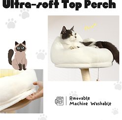 KAMABOKO Charming Flower 52.4-in Polyester Modern Cat Tree, Pink slide 2 of 5