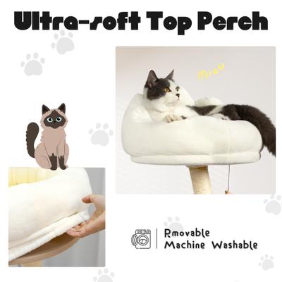 Show full view: KAMABOKO Charming Flower 52.4-in Polyester Modern Cat Tree, Pink slide 3 of 5