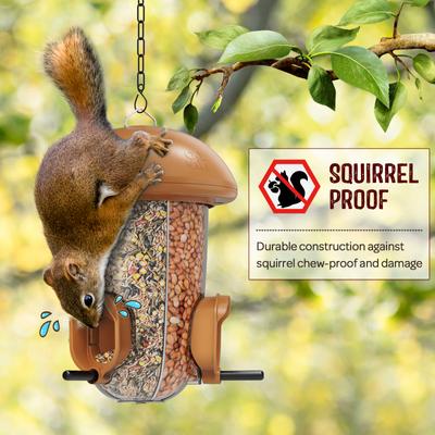 Show full view: LONA Love Nature Weatherproof Finch Wild Bird Tube Feeder, Brown, 1.3-L slide 3 of 8