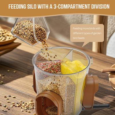 Show full view: LONA Love Nature Weatherproof Finch Wild Bird Tube Feeder, Brown, 800-mL slide 2 of 7