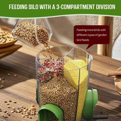 Show full view: LONA Love Nature Weatherproof Finch Wild Bird Tube Feeder, Green, 1.3-L slide 2 of 9