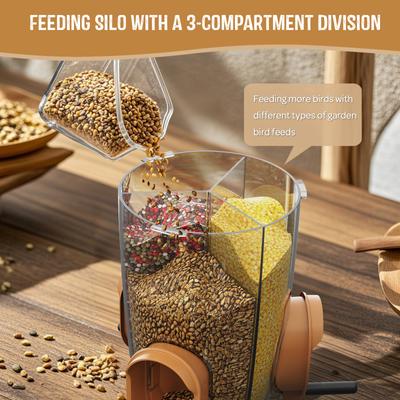 Show full view: LONA Love Nature Weatherproof Finch Wild Bird Tube Feeder, Brown, 1.3-L slide 2 of 8