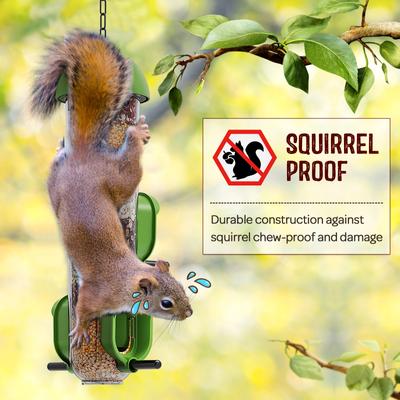 Show full view: LONA Love Nature 2-Pieces Outdoor 3-Port Wild Bird Feeder, Green, 1000-mL, 2 count slide 5 of 8