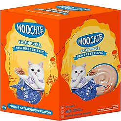 Moochie Tuna & Katsoubushi Recipe Lickable Cat Treats, 2.2-lb box, case of 60 slide 1 of 4