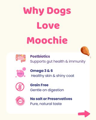 Show full view: Moochie Chicken & Smoked Bacon Recipe Lickable Dog Treats, 2.2-lb box, case of 12 slide 5 of 6