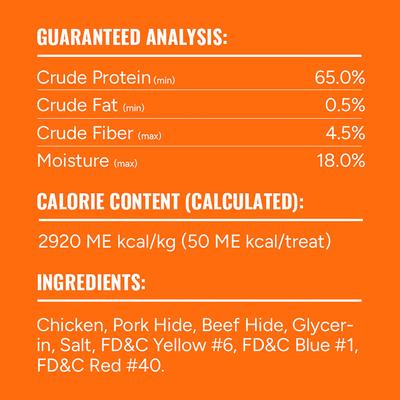 Show full view: Good 'n' Fun Triple Flavor Wings Chicken, Pork & Beef Hide Dog Chews, 24-oz bag slide 8 of 11