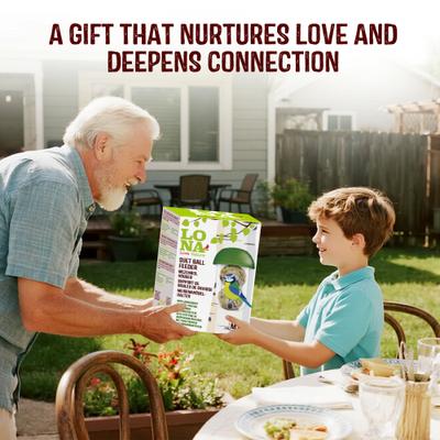 Show full view: LONA Love Nature Durable Easy Hanging System Finch Wild Bird Suet Balls Holder Feeder, Green slide 5 of 6