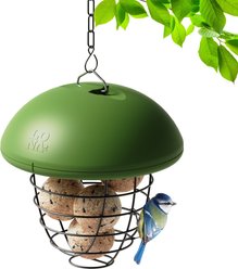 LONA Love Nature Outside Hanging Cage Refill Finch Wild Bird 5 Suet Balls Feeder, Green