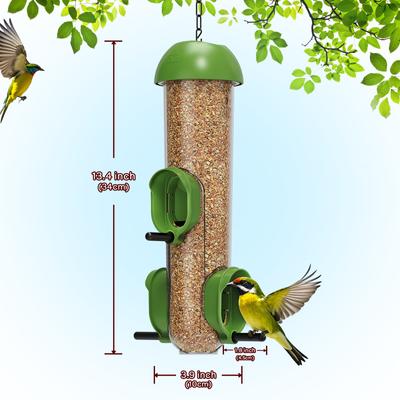 Show full view: LONA Love Nature 2-Pieces Outdoor 3-Port Wild Bird Feeder, Green, 1000-mL, 2 count slide 7 of 8