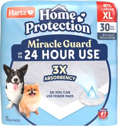 Hartz Miracle Guard Max Absorbency Odor Eliminating Dog Pads, X-Large, 30 count