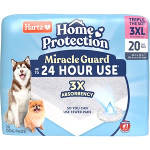 Hartz Miracle Guard Max Absorbency Odor Eliminating Dog Pads, XXX-Large, 20 count