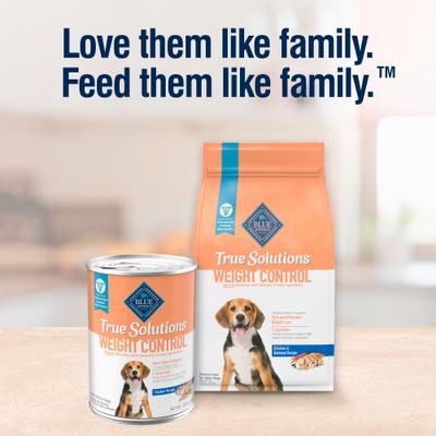 Show full view: Blue Buffalo True Solutions Natural Weight Control Chicken Adult Wet Dog Food, 12.5-oz can, case of 3 slide 10 of 13