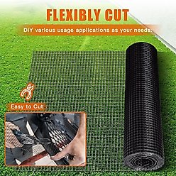 LIZEVINC Vinyl Coated Hardware Mesh Cloth for Chicken Coop, Dog Fence & Garden Protection, Black, 24-in slide 2 of 7