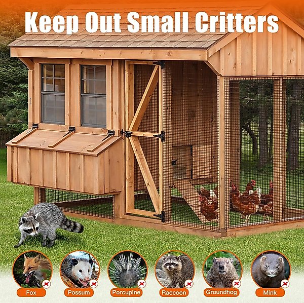 Show full view: LIZEVINC Vinyl Coated Hardware Mesh Cloth for Chicken Coop, Dog Fence & Garden Protection, Black, 24-in slide 6 of 7