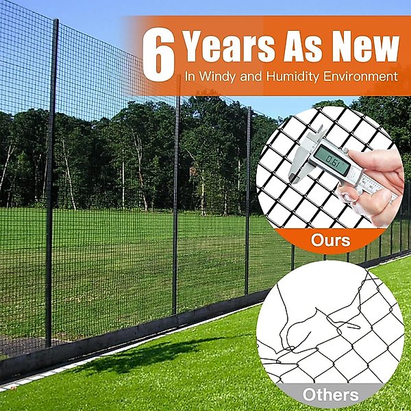 Show full view: LIZEVINC Vinyl Coated Hardware Mesh Cloth for Chicken Coop, Dog Fence & Garden Protection, Black, 24-in slide 4 of 7